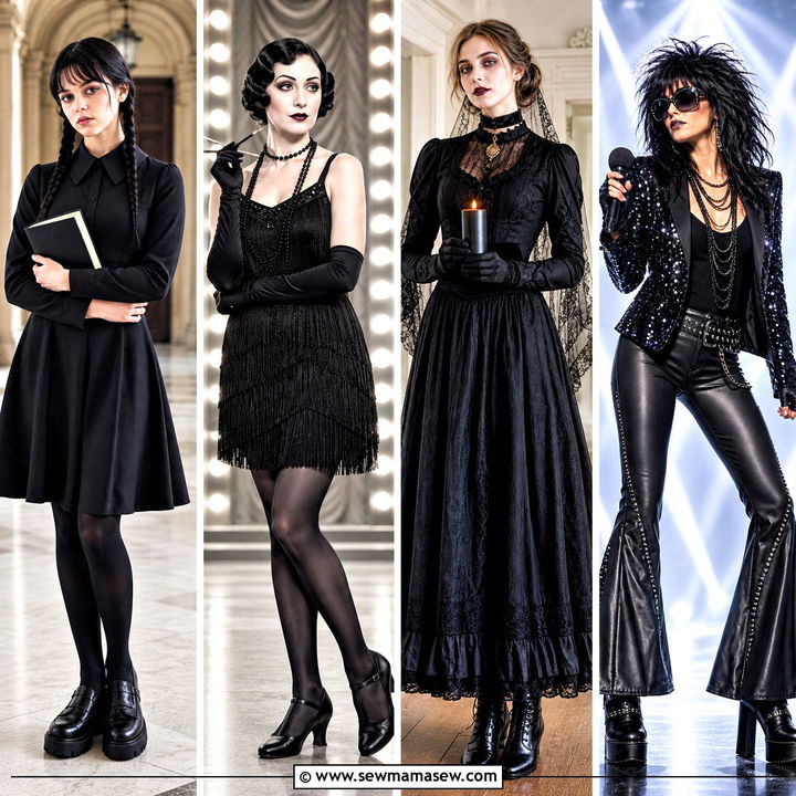 35 all black costume ideas