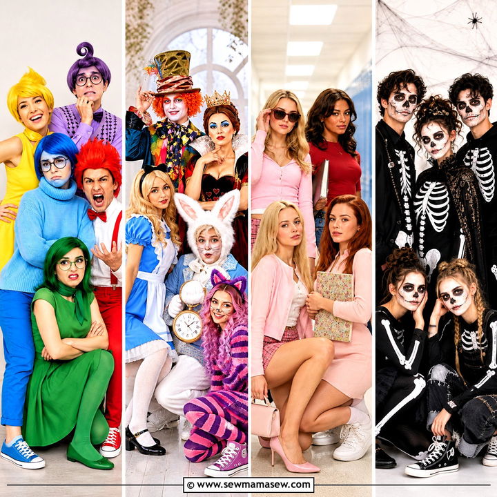 35 group of 5 halloween costumes