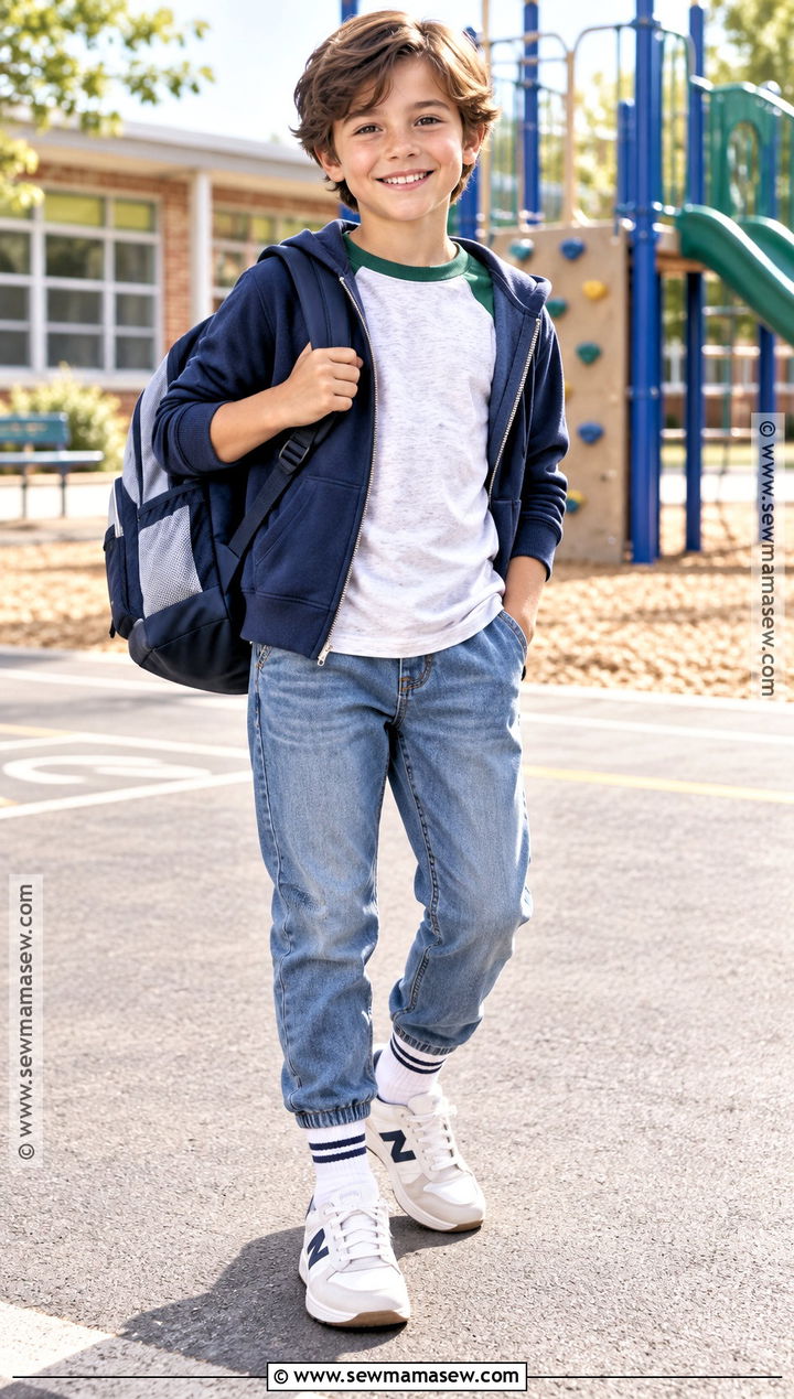3rd Grade Baseball Shirt With Denim Joggers - 15 3Rd Grade Shirts Back To School