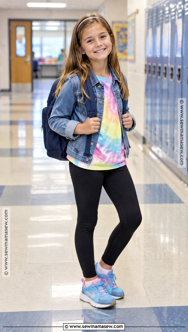 3rd Grade Tie Dye Shirt With Black Leggings - 15 3Rd Grade Shirts Back To School