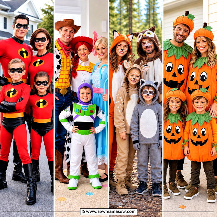 40 family halloween costumes for 4