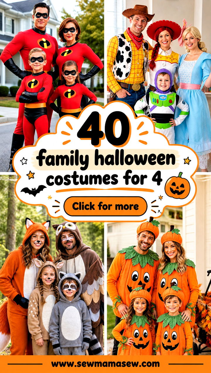 40 family halloween costumes for 4 - 40 family halloween costumes for 4