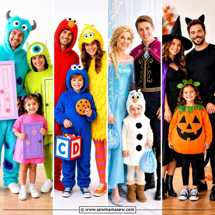 45 family of 3 halloween costumes