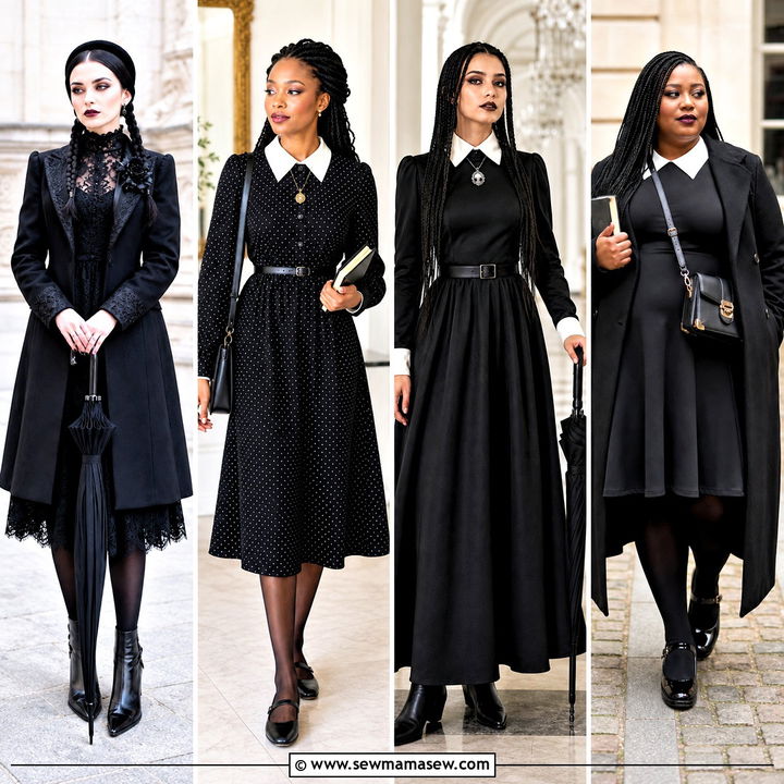 45 wednesday addams outfit ideas