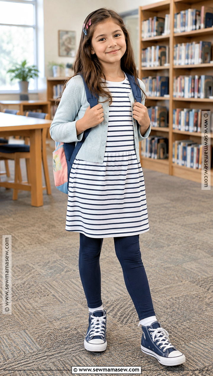 4th Grade T Shirt Dress And Leggings Outfit - 20 back to school outfits 4th grade for girls
