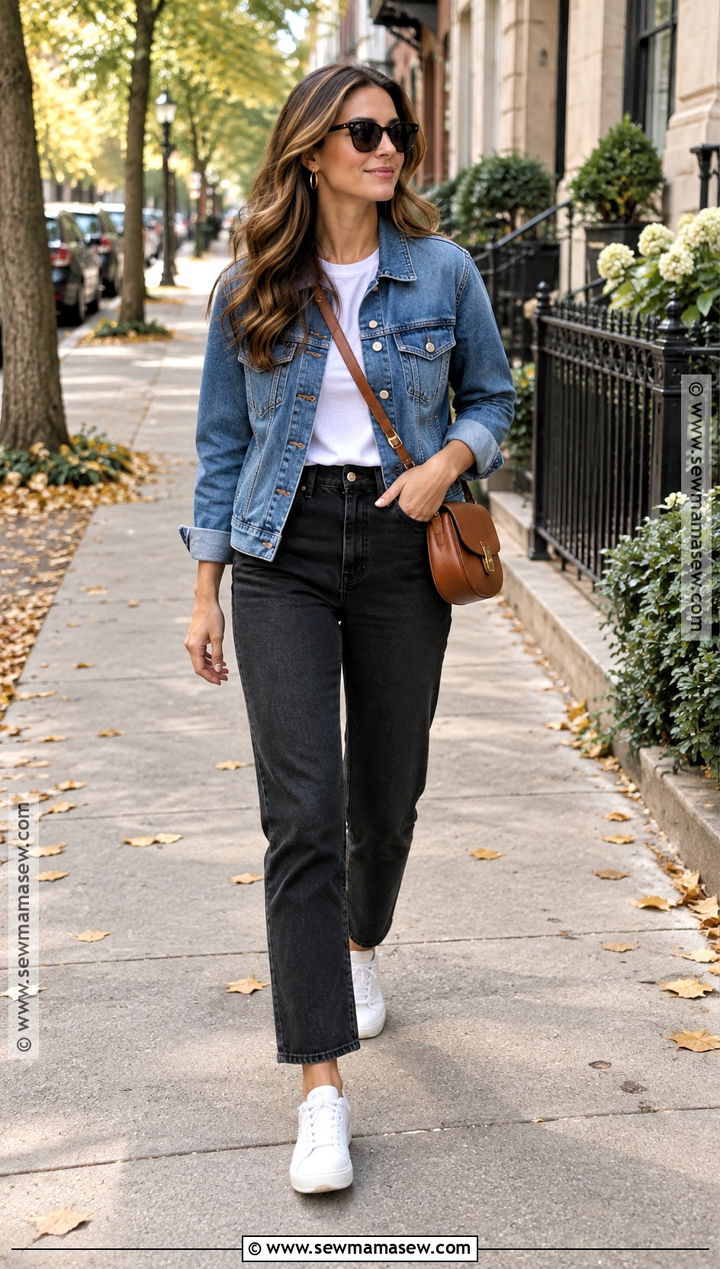 60 Degree Fall Outfit With A Denim Jacket - 25 60 degree weather outfit fall ideas