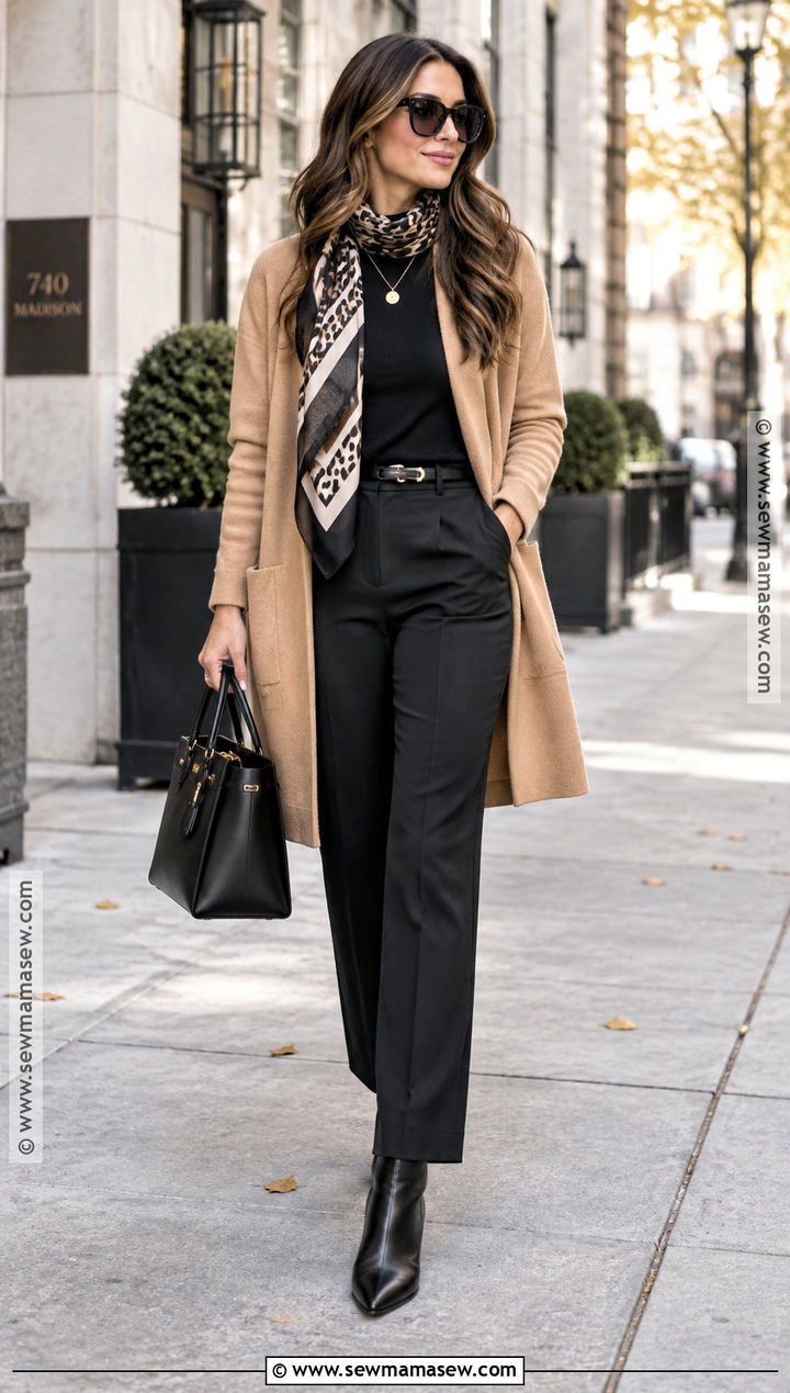 60 Degree Fall Outfit With A Monochrome Base - 25 60 degree weather outfit fall ideas