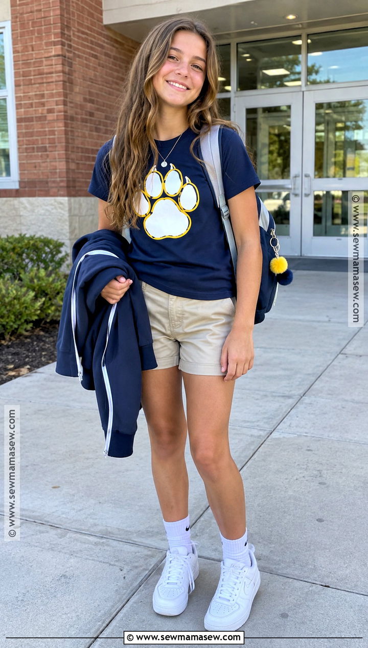 6th Grade School Spirit Tee And Shorts Outfit - 15 Back To School Clothes 6Th Grade