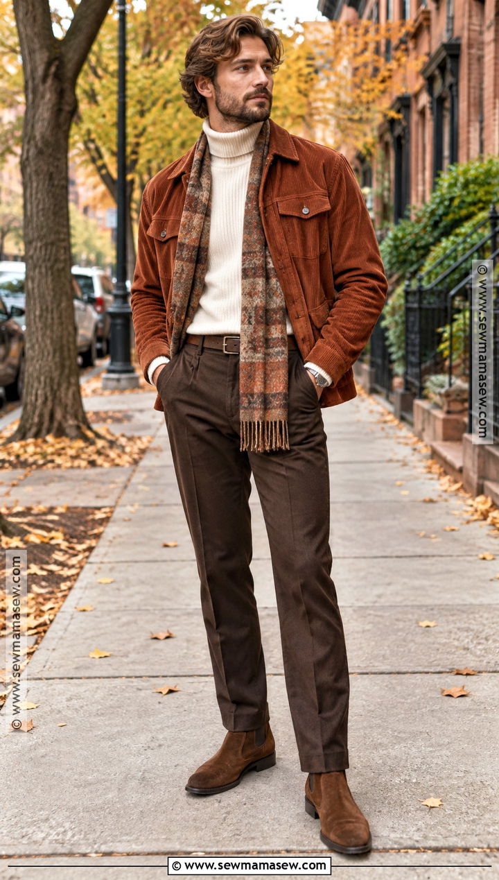 70s Corduroy Jacket Fall Outfit - 15 fall outfits aesthetic vintage for men