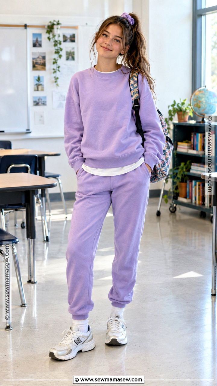 7th Grade Matching Sweat Set Outfit - 20 Back To School Outfits For 7Th Grade