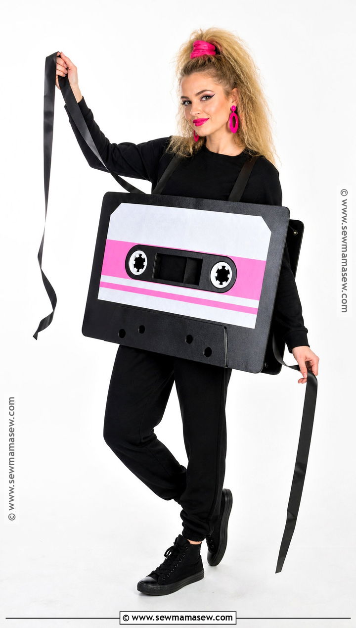 80s Cassette Tape Dress Up Costume - 30 80s dress up ideas