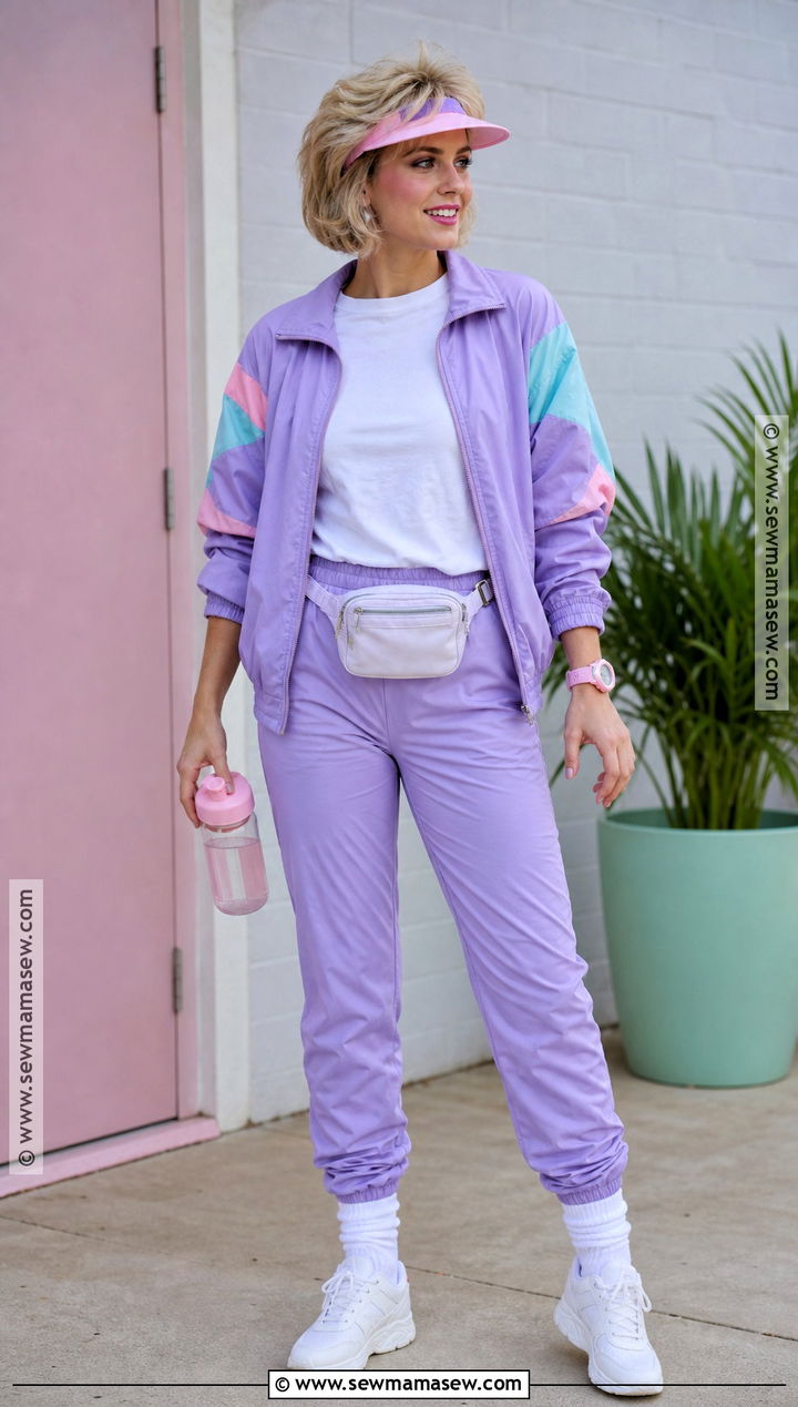 80s Pastel Tracksuit Dress Up Costume - 30 80s dress up ideas
