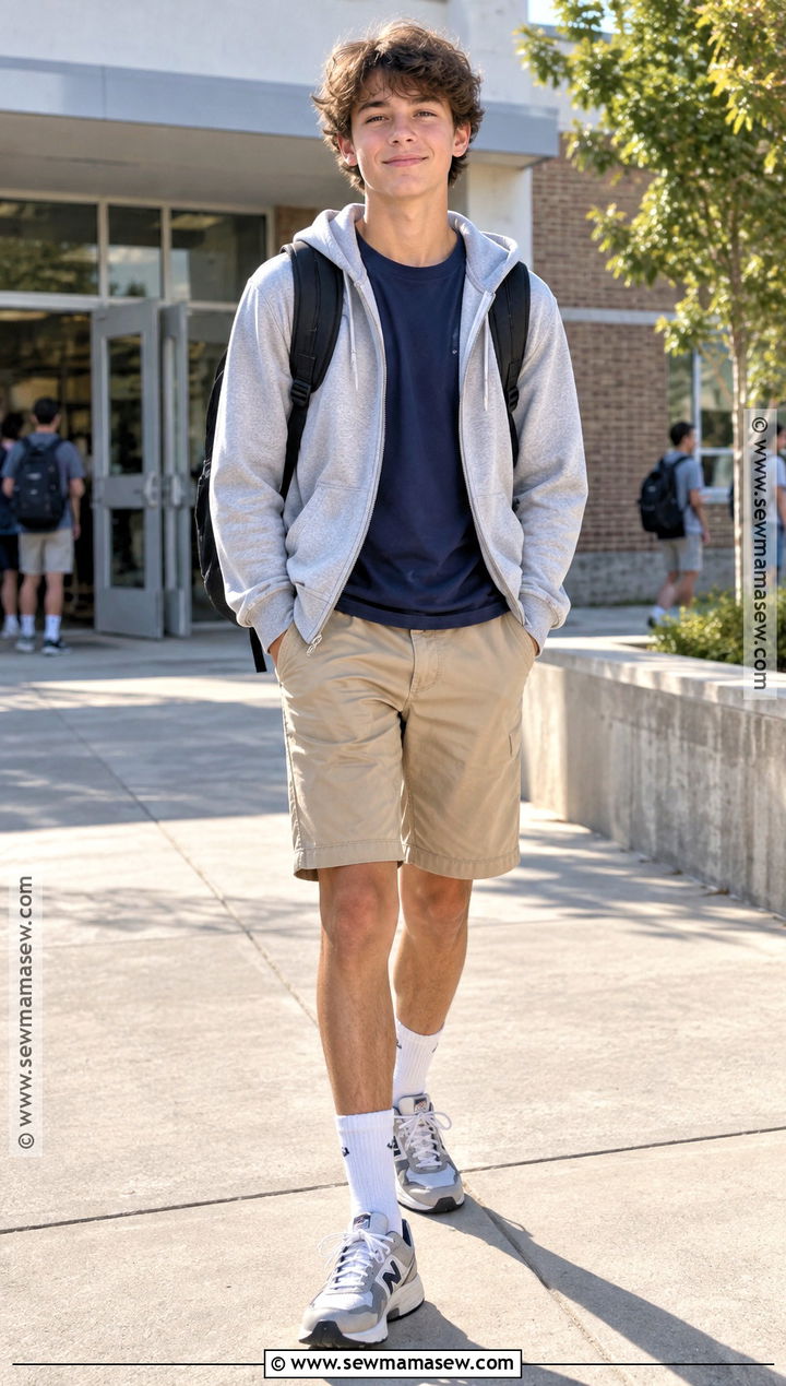 8th Grade Bermuda Shorts And Hoodie Outfit - 20 back to school fits 8th grade