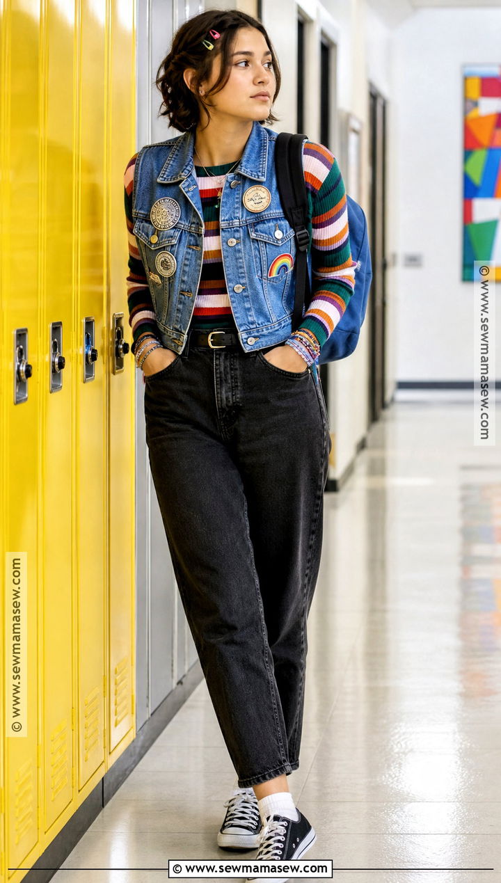90s Denim Vest Outfit - 30 90S Dress Up Day At School Ideas