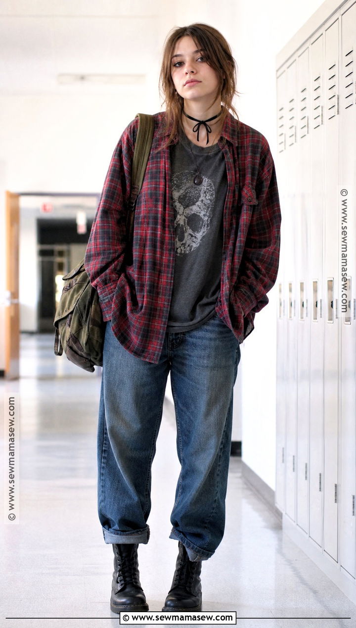 90s Grunge Flannel Outfit - 30 90S Dress Up Day At School Ideas
