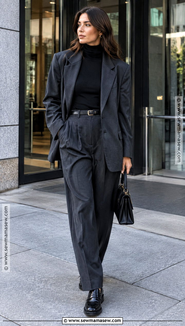 90s Oversized Blazer With Trousers - 20 fall 90s outfits
