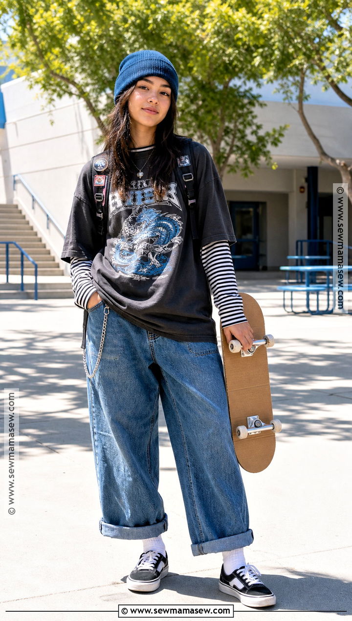 90s Skater Outfit - 30 90S Dress Up Day At School Ideas