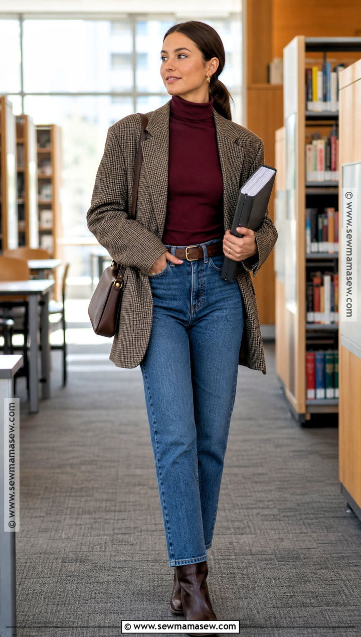 90s Turtleneck And Jeans Outfit - 30 90S Dress Up Day At School Ideas