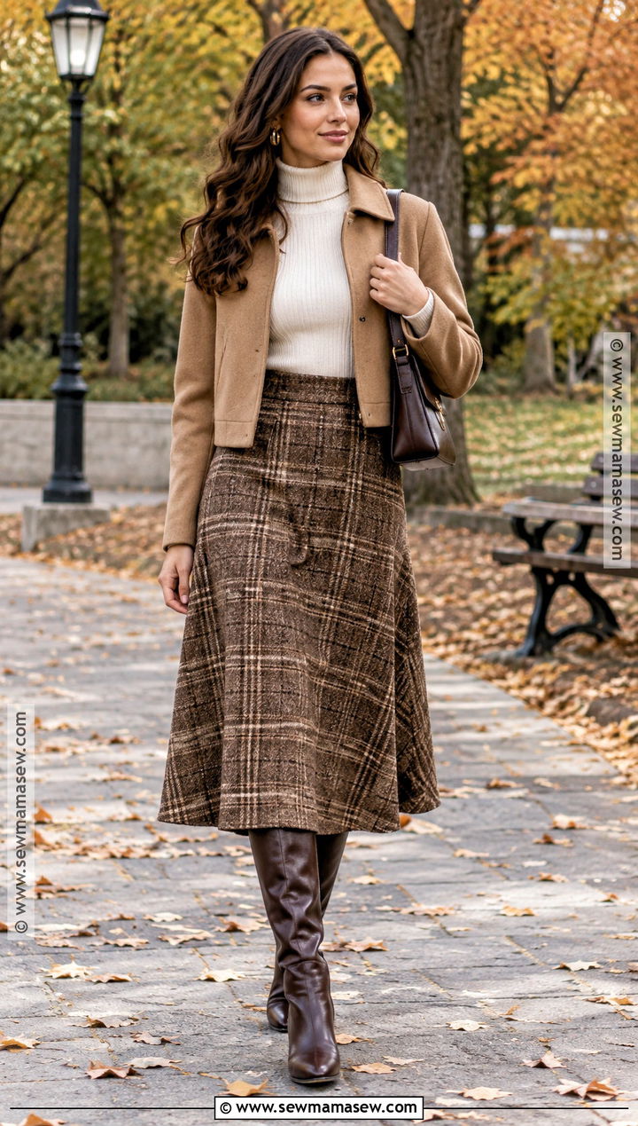 A Line Skirt Outfit for Athletic Build - 15 fall outfits athletic build
