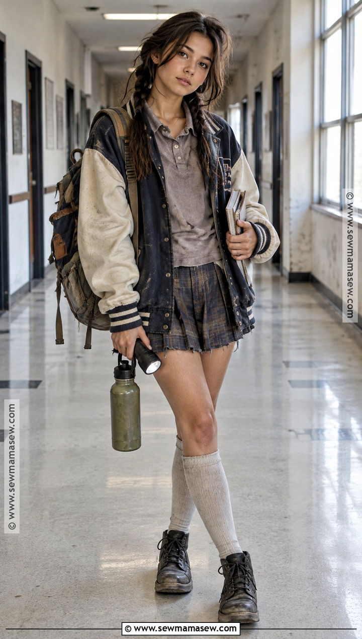 Abandoned Campus Survivor Outfit - 30 Zombie Apocalypse Aesthetic Outfits