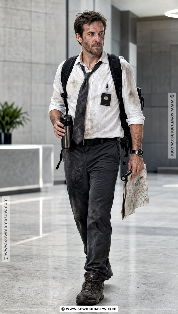 Abandoned Office Worker Zombie Apocalypse Outfit - 35 zombie apocalypse outfits male