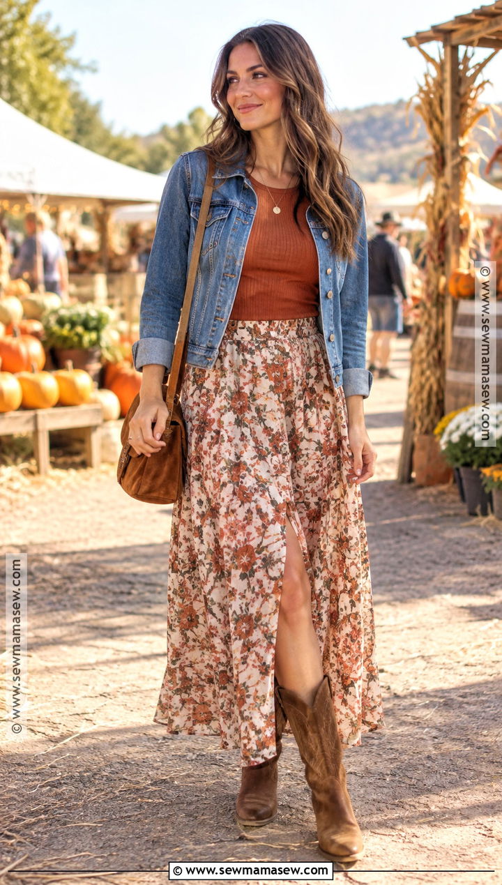 Abercrombie Denim Jacket With Maxi Skirt And Western Boots - 15 abercrombie and fitch fall jackets