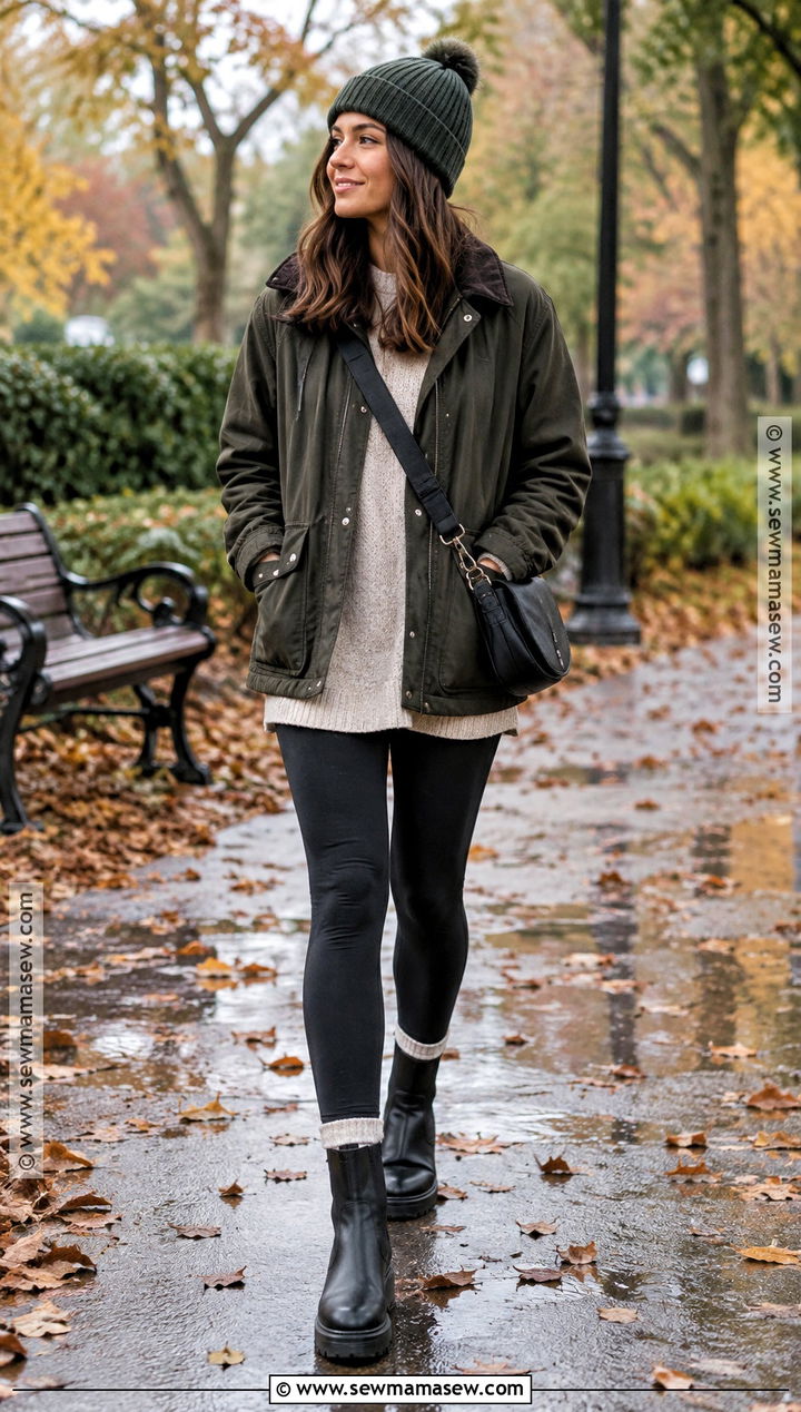Abercrombie Waxed Barn Jacket With Leggings And Rain Boots - 15 abercrombie and fitch fall jackets