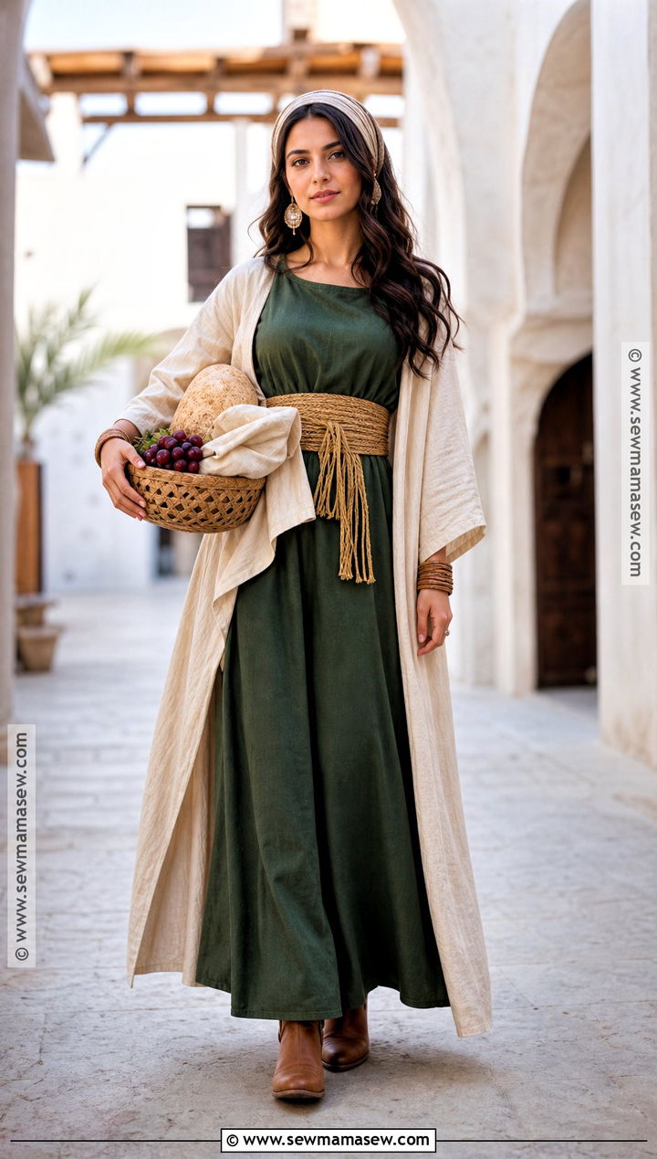Abigail Costume With Food Basket - 30 Biblical Costumes for Women