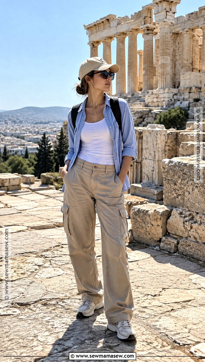 Acropolis Fall Sightseeing Outfit - 15 Fall In Greece Outfits