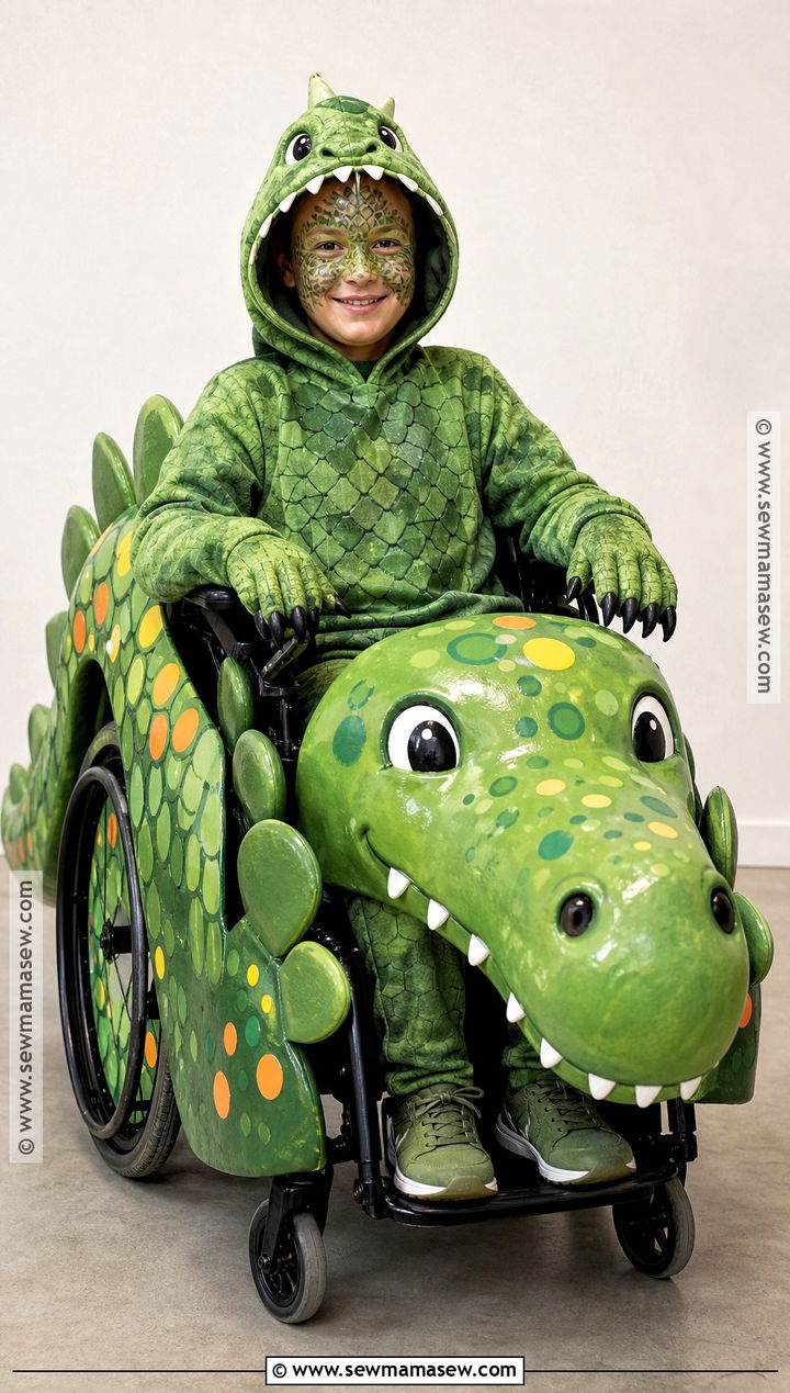 Adaptive Wheelchair Dinosaur Costume - 40 dinosaur costume ideas