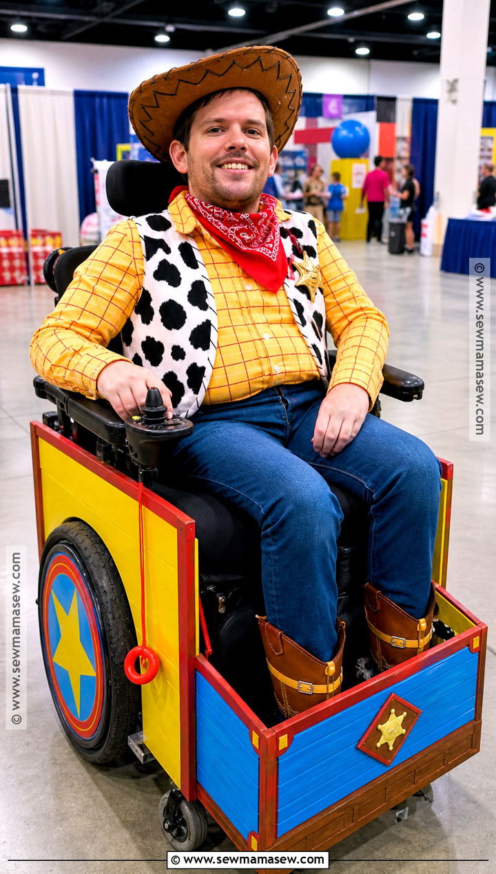 Adaptive Wheelchair Woody Costume - 30 Woody Halloween Costume Ideas