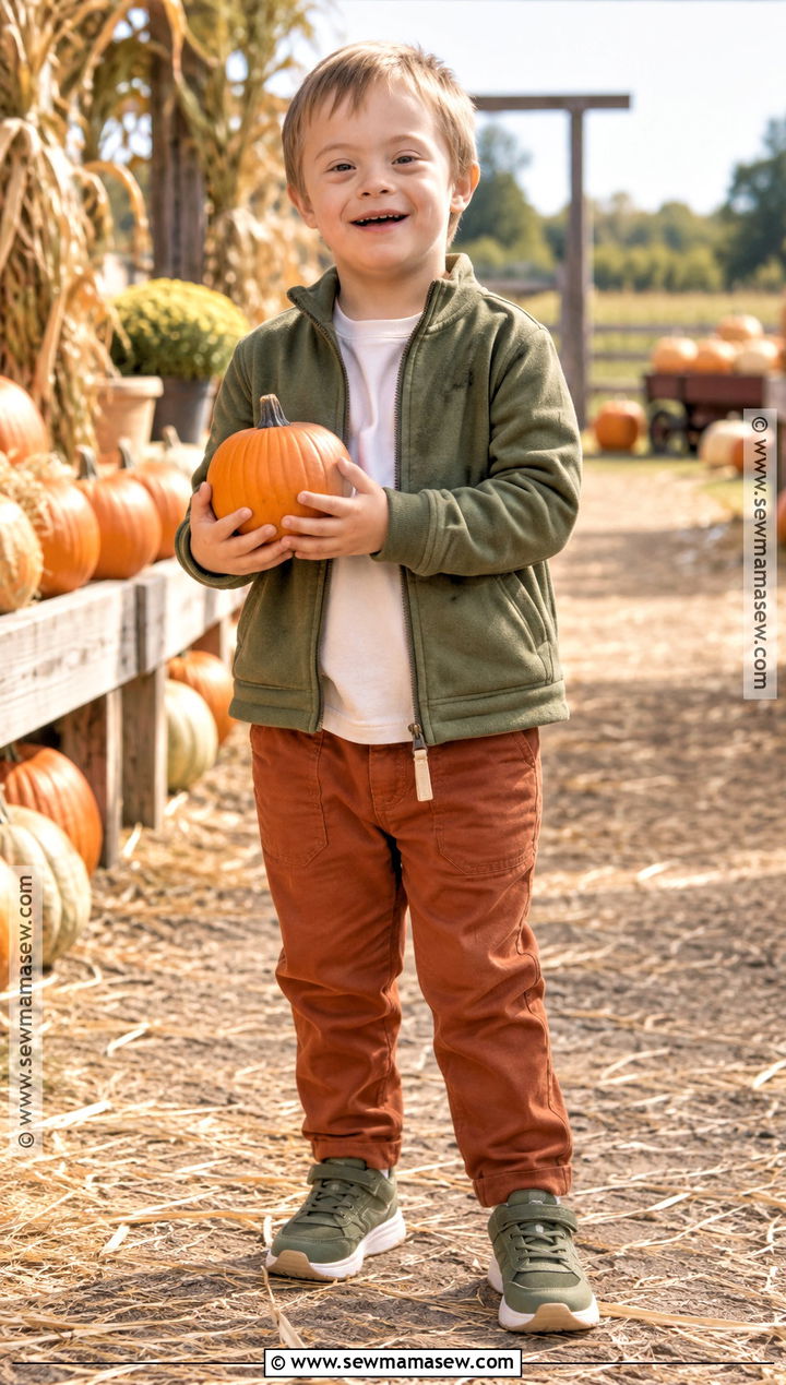 Adaptive Zip Jacket And Easy On Pants Pumpkin Patch Outfit - 25 pumpkin patch outfit ideas for kids