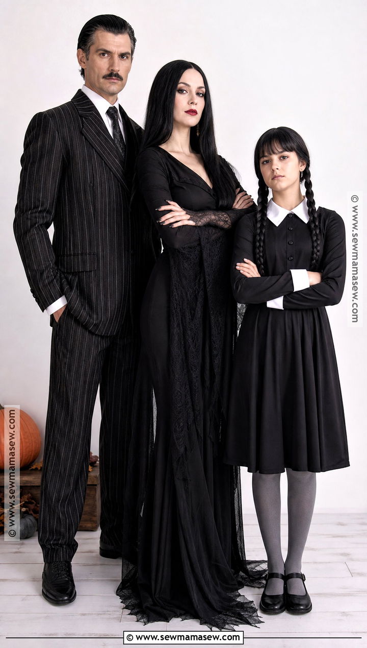 Addams Family Costume - 45 family of 3 halloween costumes