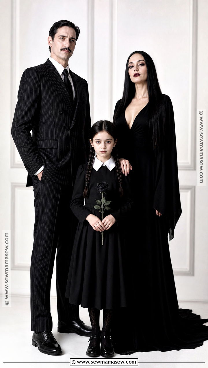 Addams Family Costume - 30 family costumes for 3