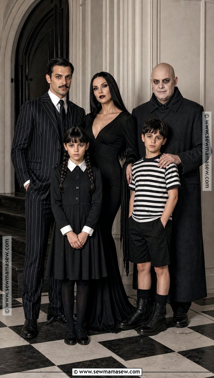 Addams Family Costume - 30 family costumes for 5 halloween