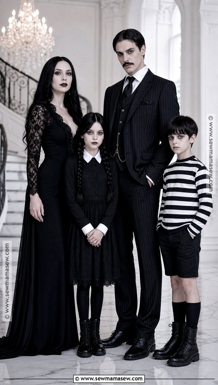 Addams Family Costume - 35 family costumes for four
