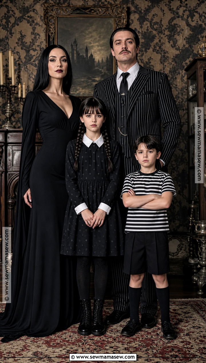 Addams Family Costume - 35 family halloween costume ideas