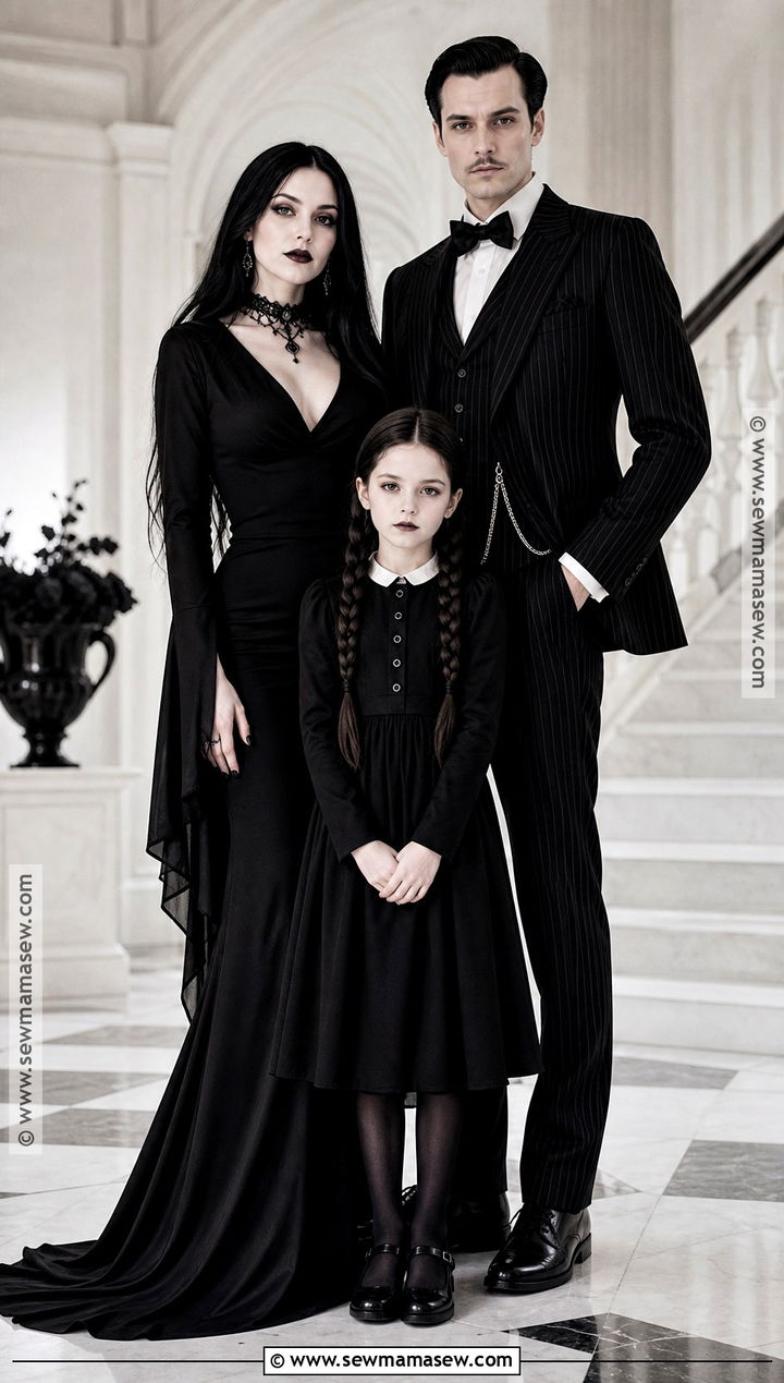 Addams Family Costume - 35 Family Of Three Halloween Costumes
