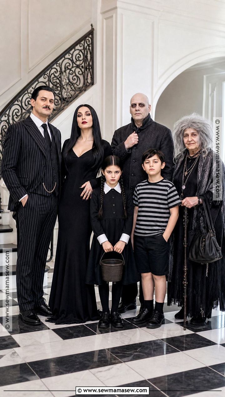 Addams Family Costume For Six - 30 family of 6 halloween costumes