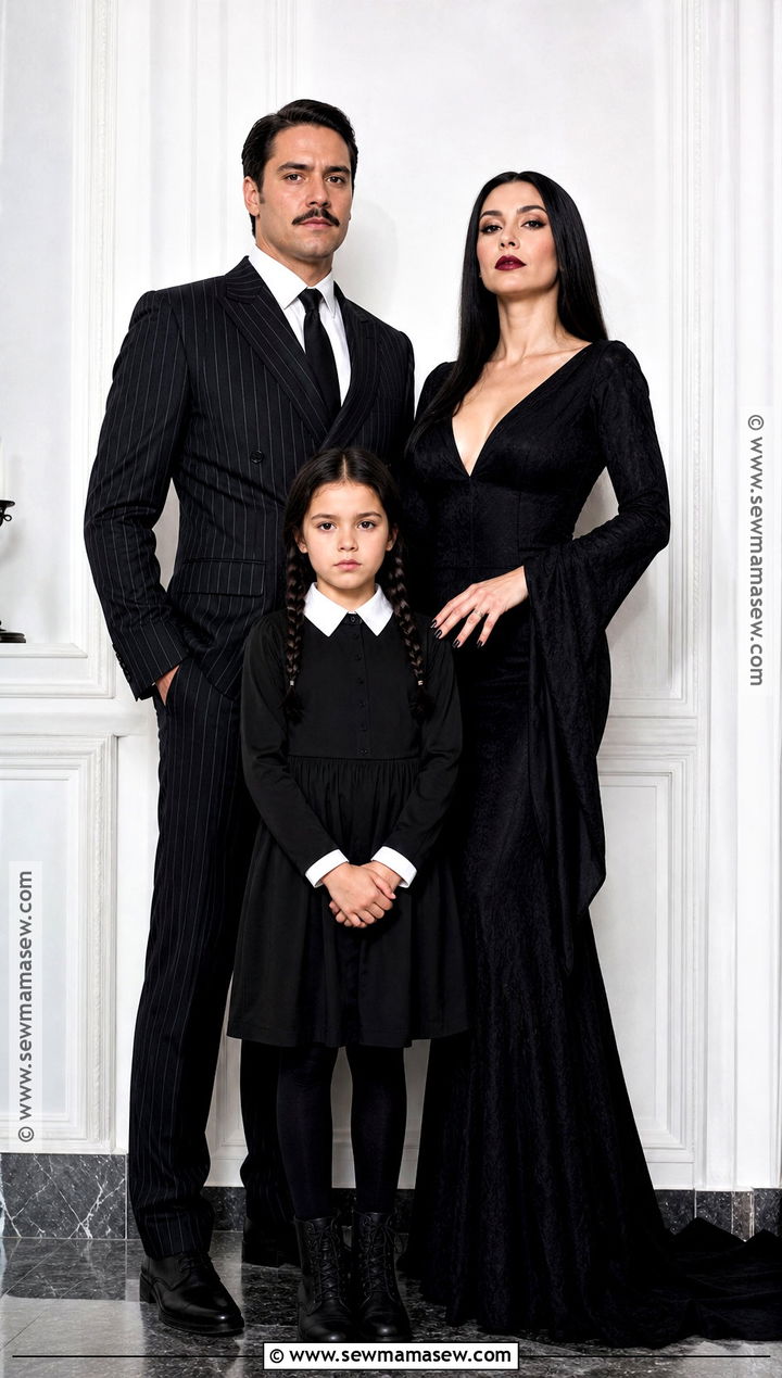 Addams Family Costume - 30 3 Family Halloween Costumes