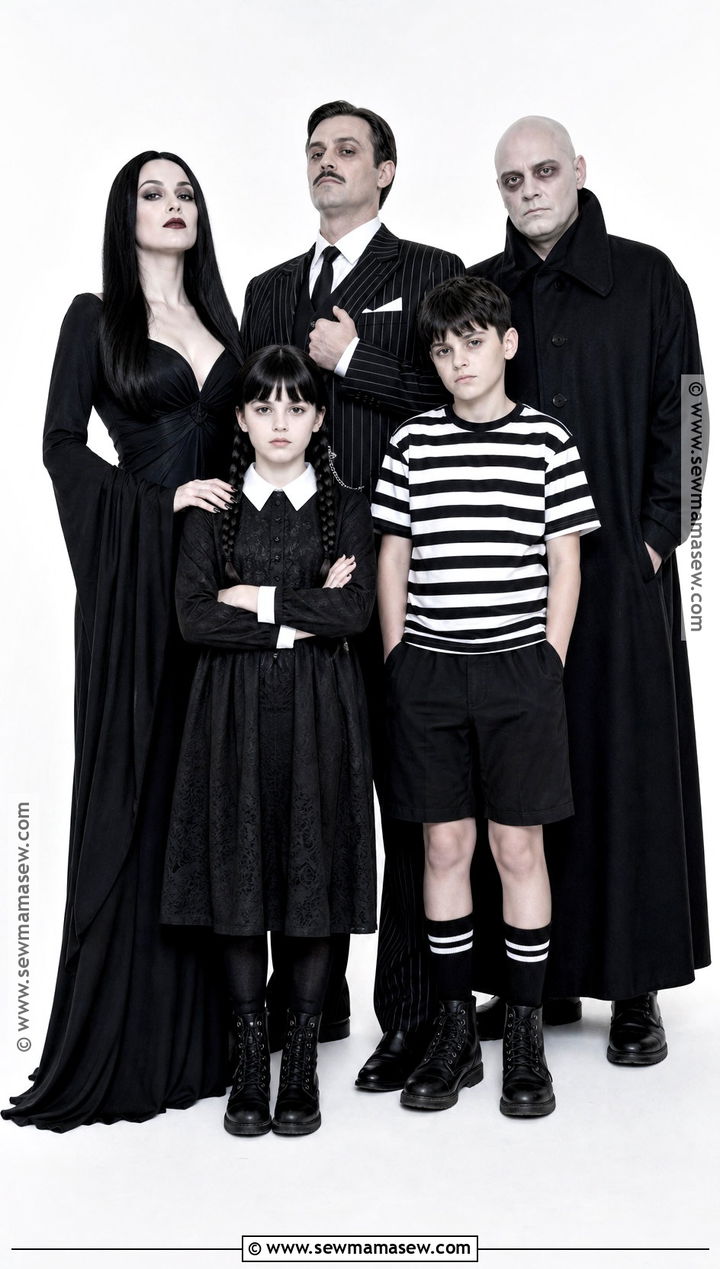 Addams Family Group Costume - 35 halloween costumes 5 people