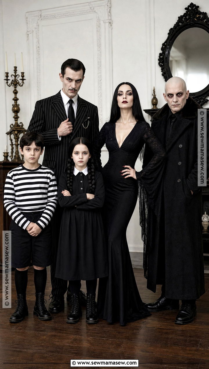 Addams Family Group Costume - 40 5 Person Halloween Costume Ideas