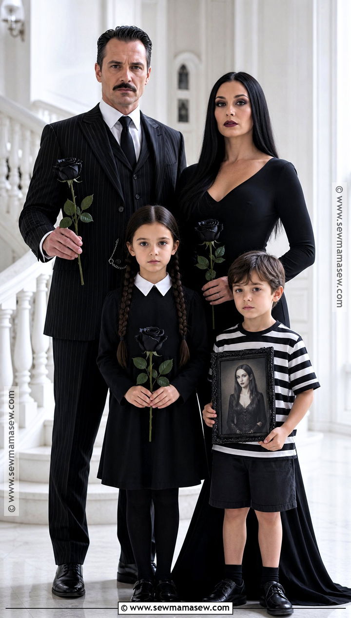 Addams Family Group Costume - 35 4 people costume ideas