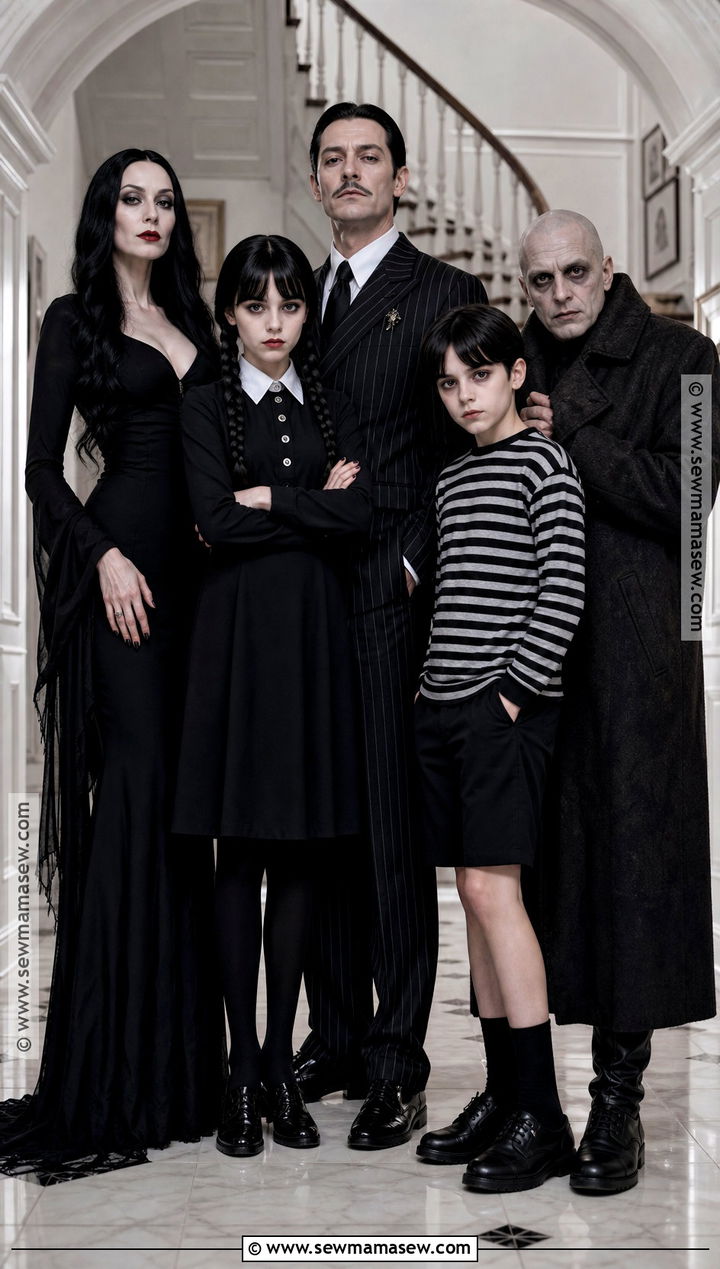 Addams Family Group Halloween Costume - 35 group of 5 halloween costumes