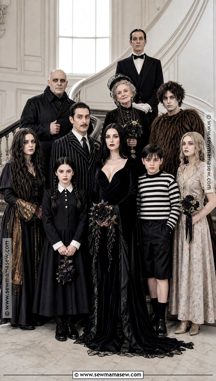 Addams Family Group Halloween Costume - 30 group halloween costumes for 10 people