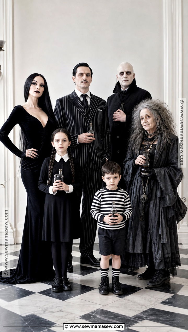 Addams Family Group Of Six Halloween Costume - 30 group of six halloween costume ideas