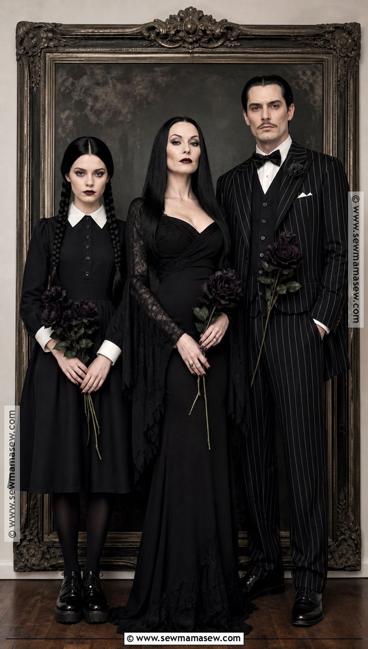 Addams Family Trio Costume - 45 iconic trio halloween costumes