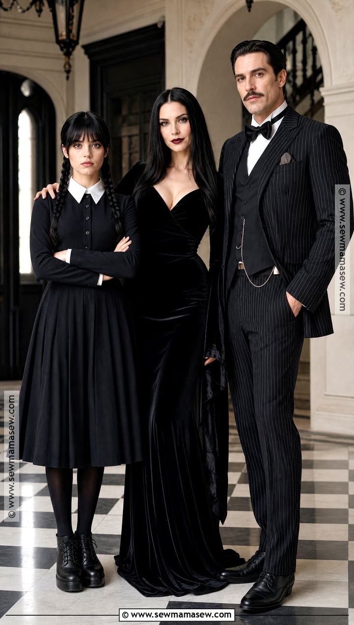 Addams Family Trio Costume - 35 Trio Outfits Halloween