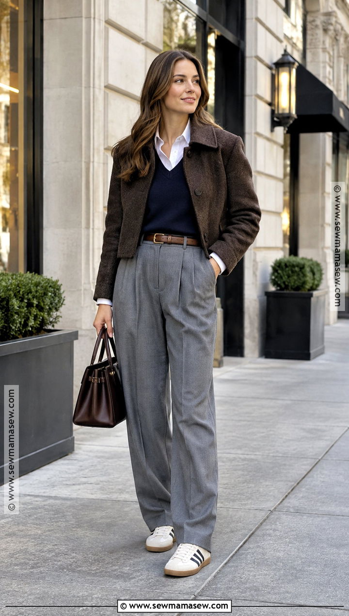Adidas Japan With Sweater Vest And Pleated Trousers - 20 fall adidas shoes