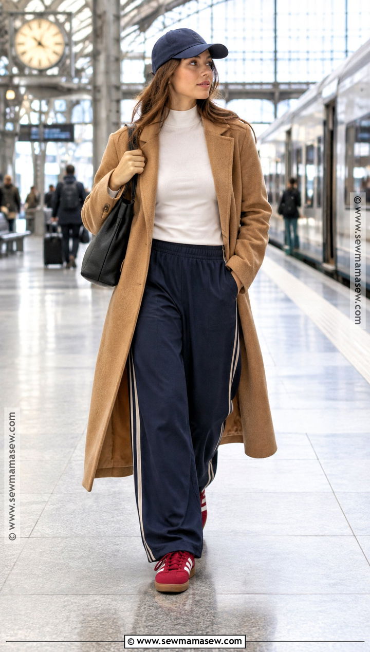 Adidas Samba Outfit With Track Pants And Wool Coat - 20 sambas adidas women outfit fall ideas